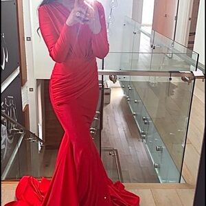 Elegant Red Evening Gown